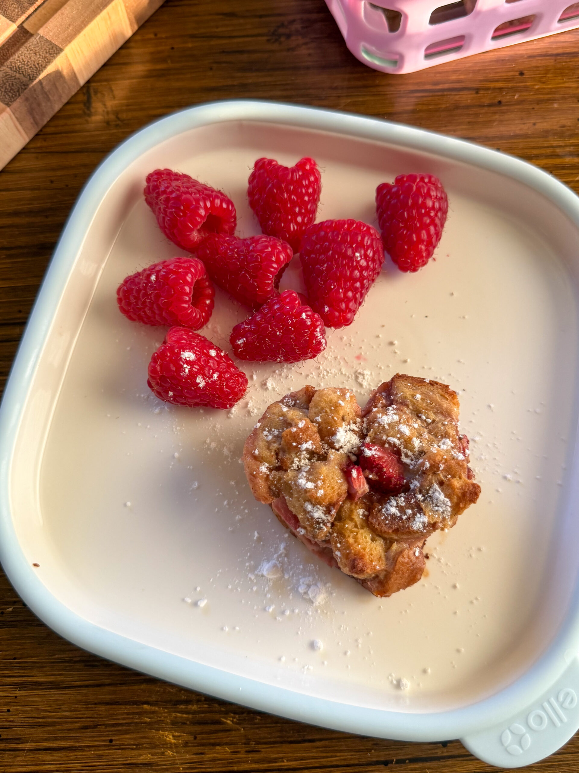 strawberry french toast cups for toddlers, valentine's day breakfast