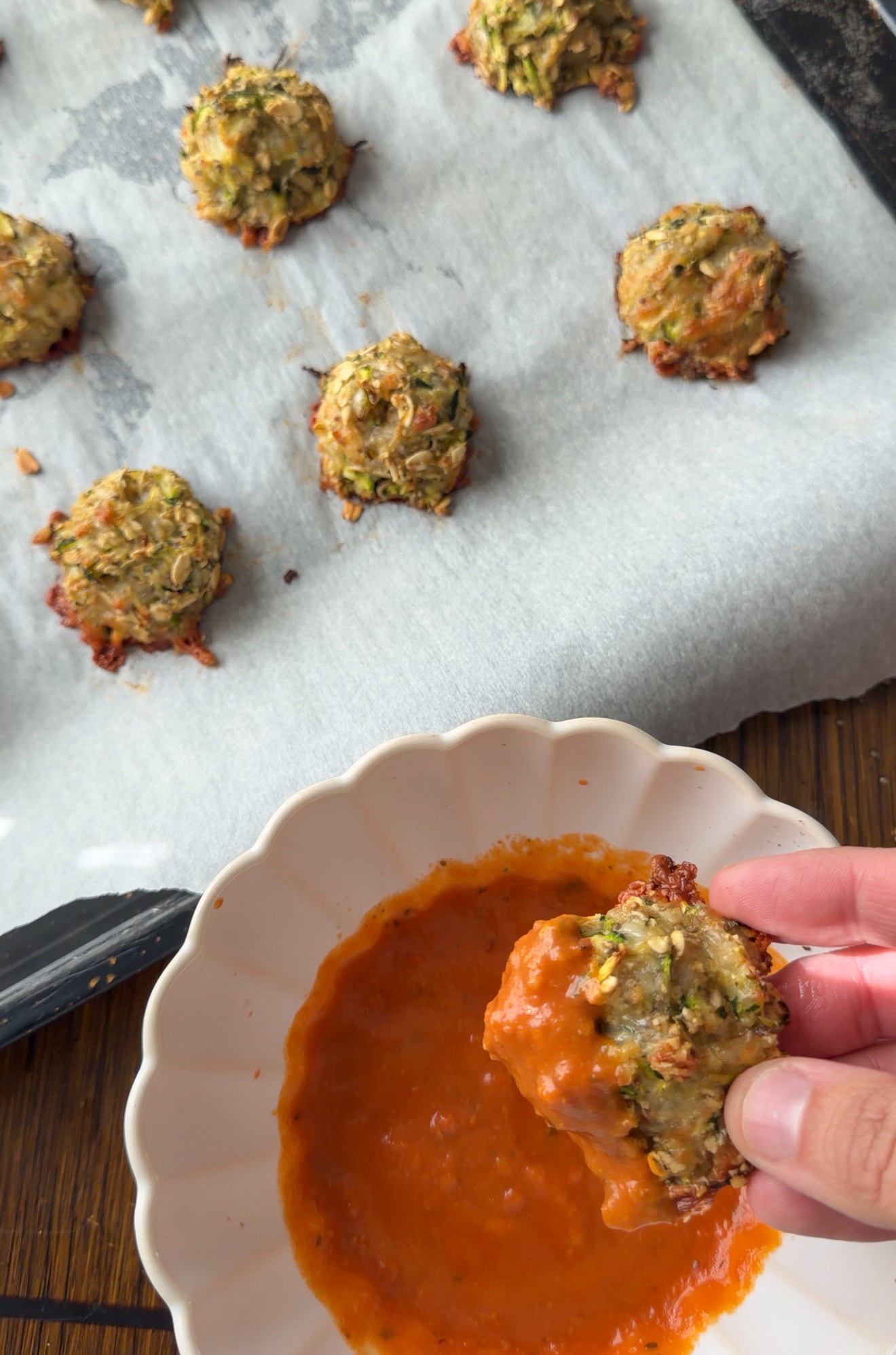 zucchini tots for toddlers, pizza tots
