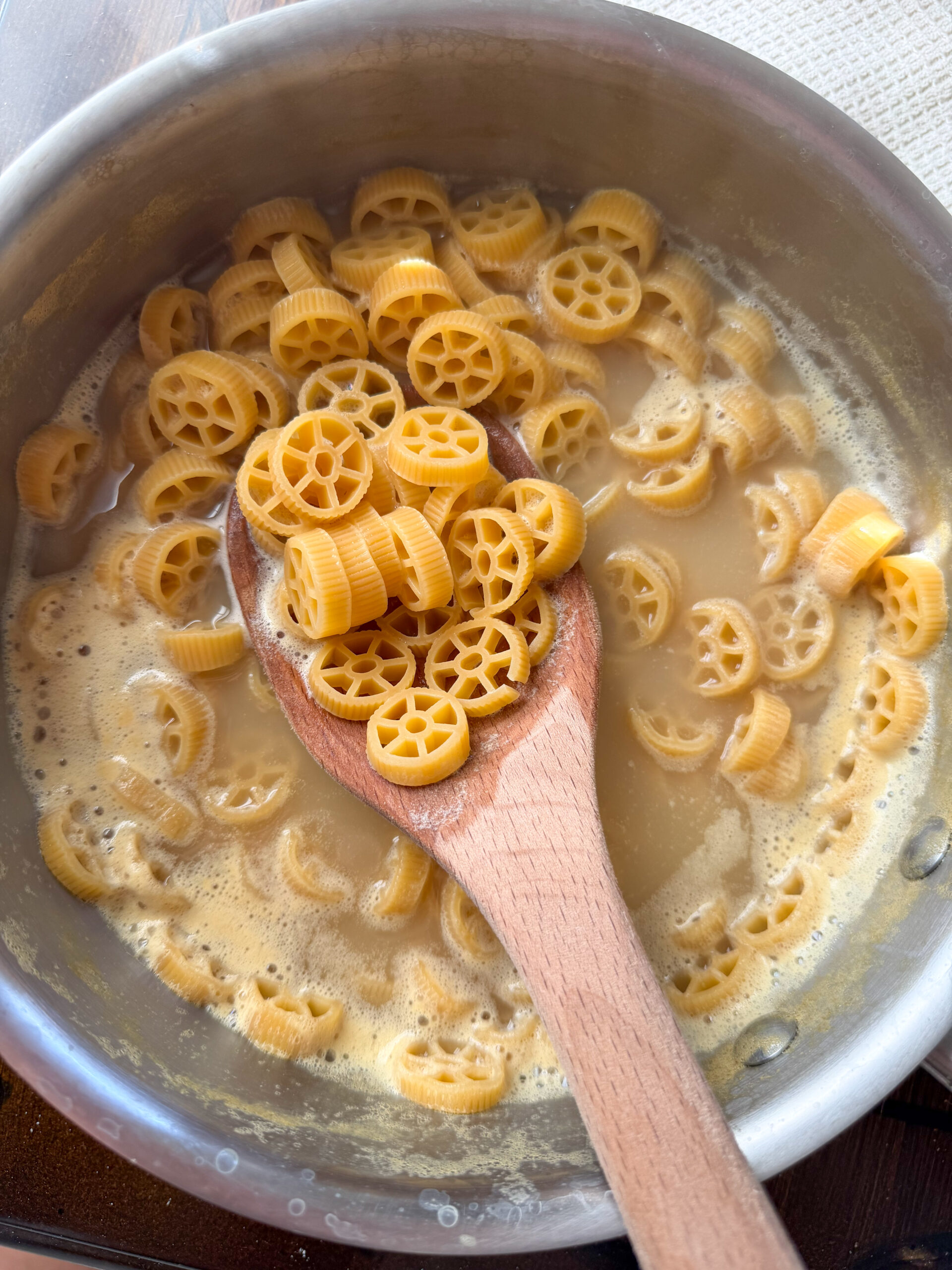 chickpea noodles in bone broth
