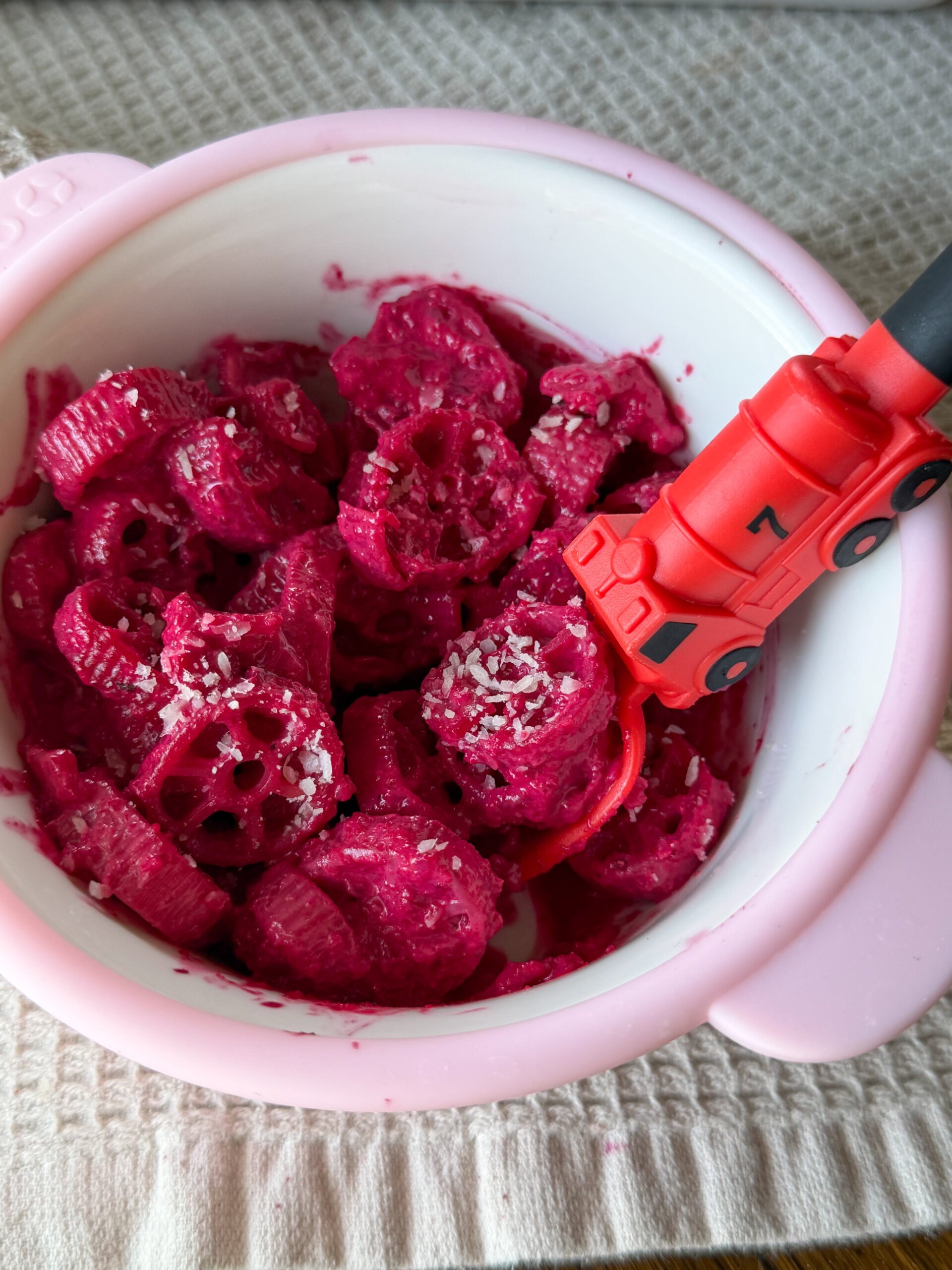 pink pasta for toddlers