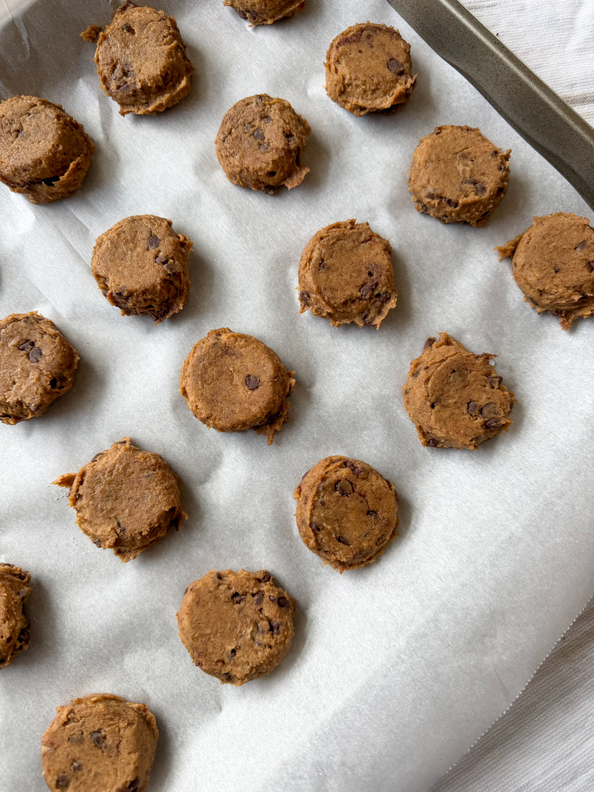 making the Chickpea Cookies for Toddlers (high fiber, no added sugar!)