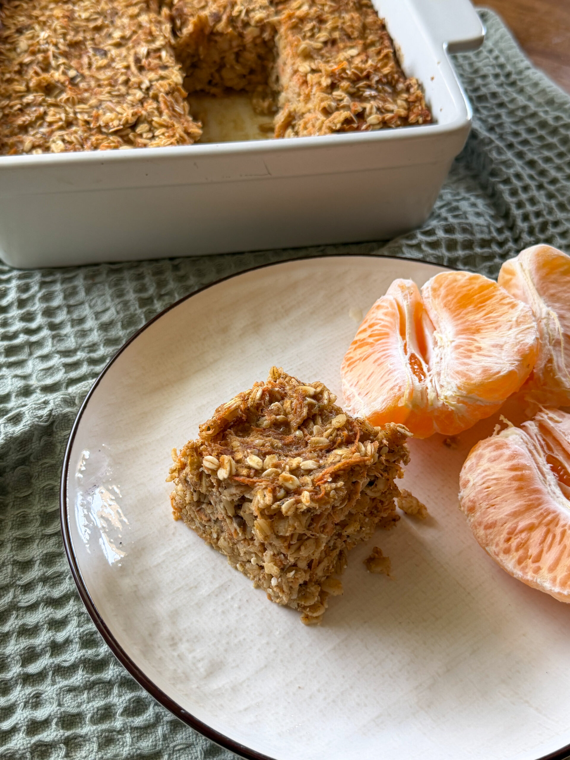 Apple Carrot Baked Oatmeal for Toddlers (easy, no added sugar!)