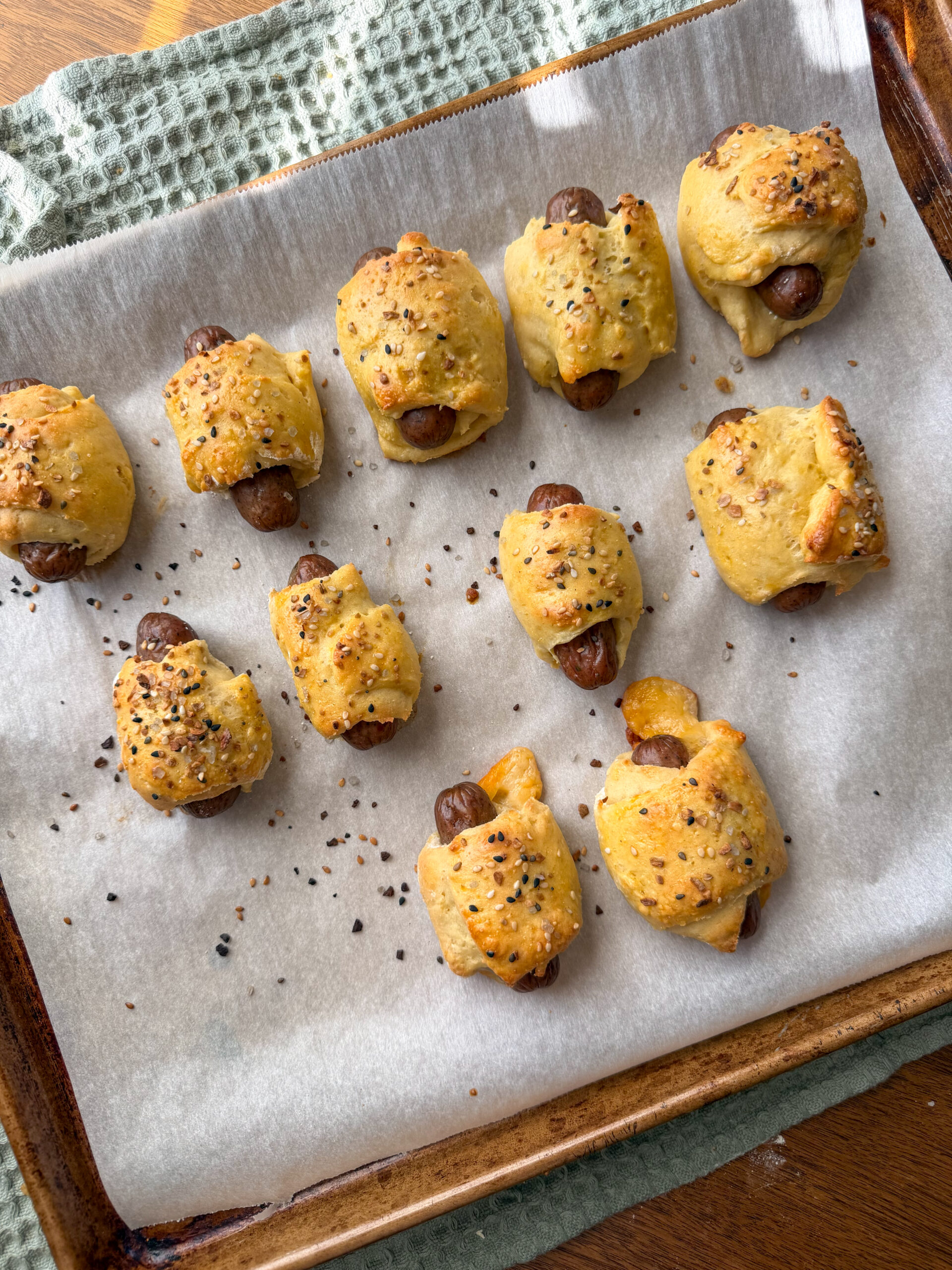 Healthy Pigs in a Blanket (using easy Greek yogurt dough!)