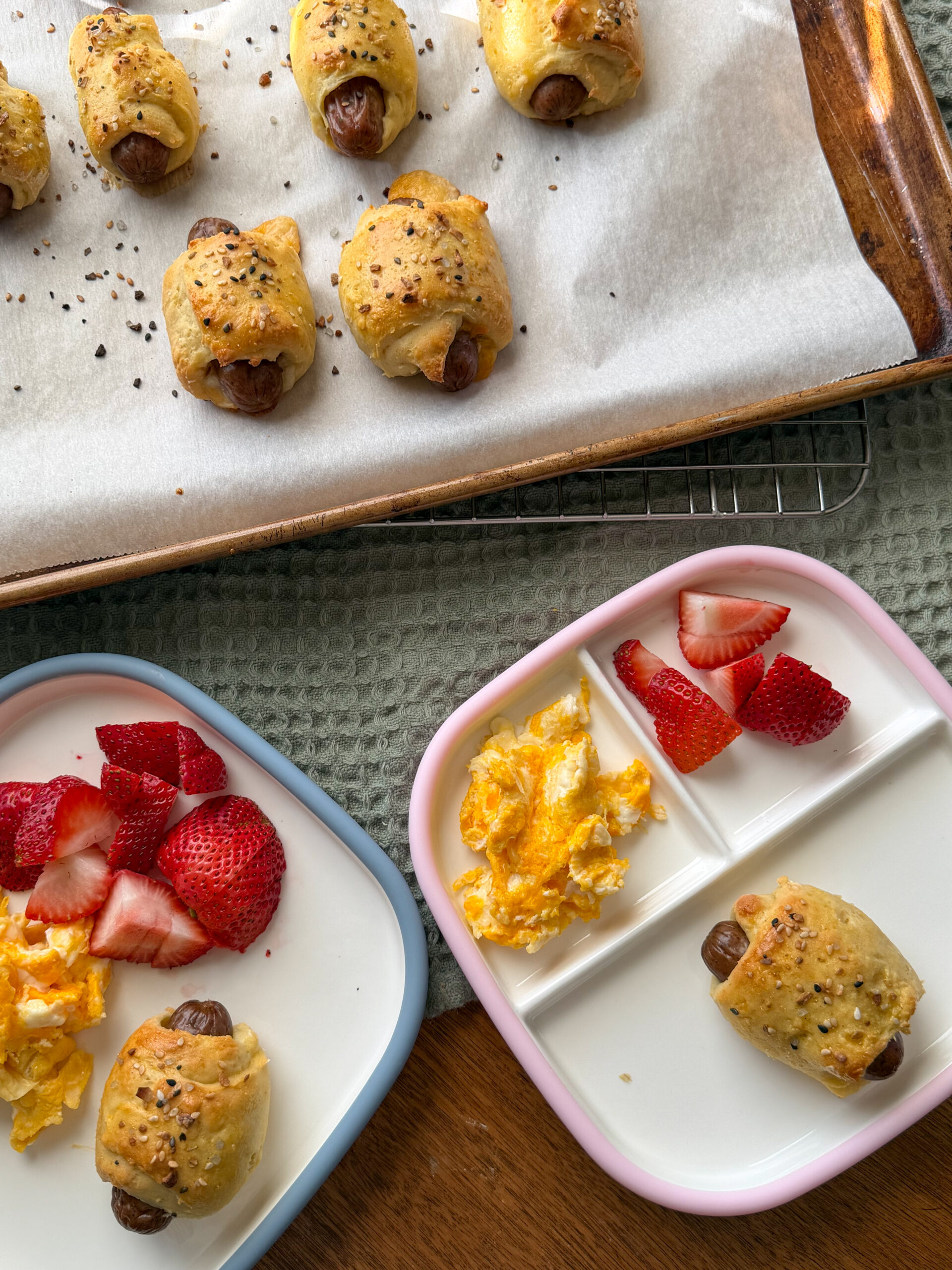 Healthy Pigs in a Blanket (using easy Greek yogurt dough!)