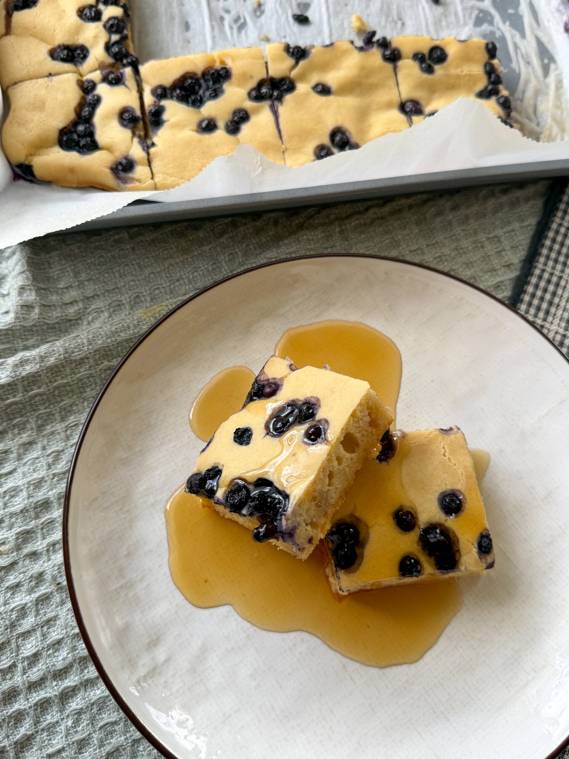 Easy Sheet Pan Protein Pancakes (with Greek yogurt) for toddlers and kids