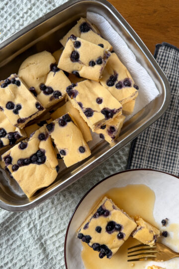 Easy Sheet Pan Protein Pancakes (with Greek yogurt) for toddlers and kids