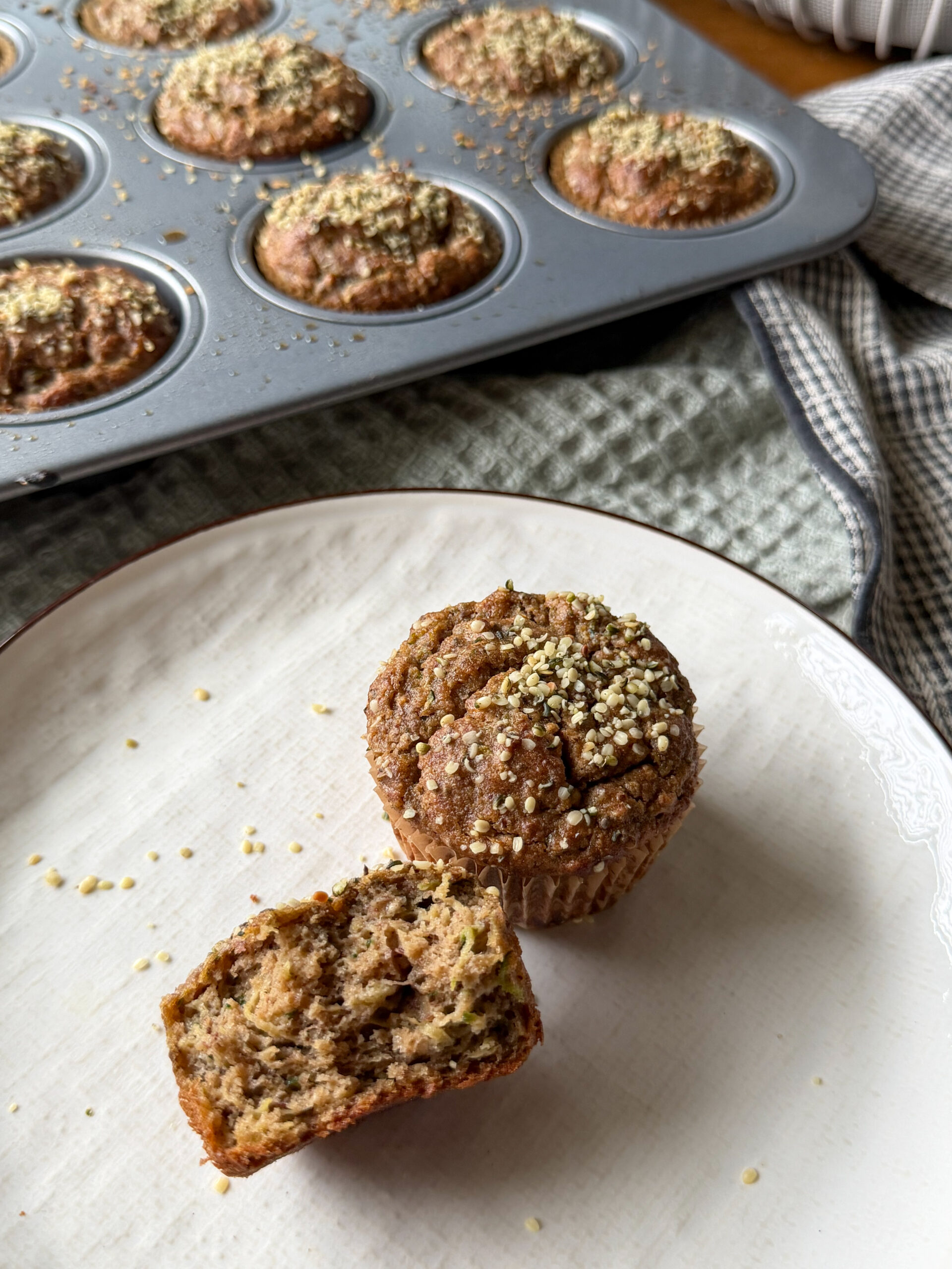Protein Banana Zucchini Muffins (kid-friendly, easy box mix hack)