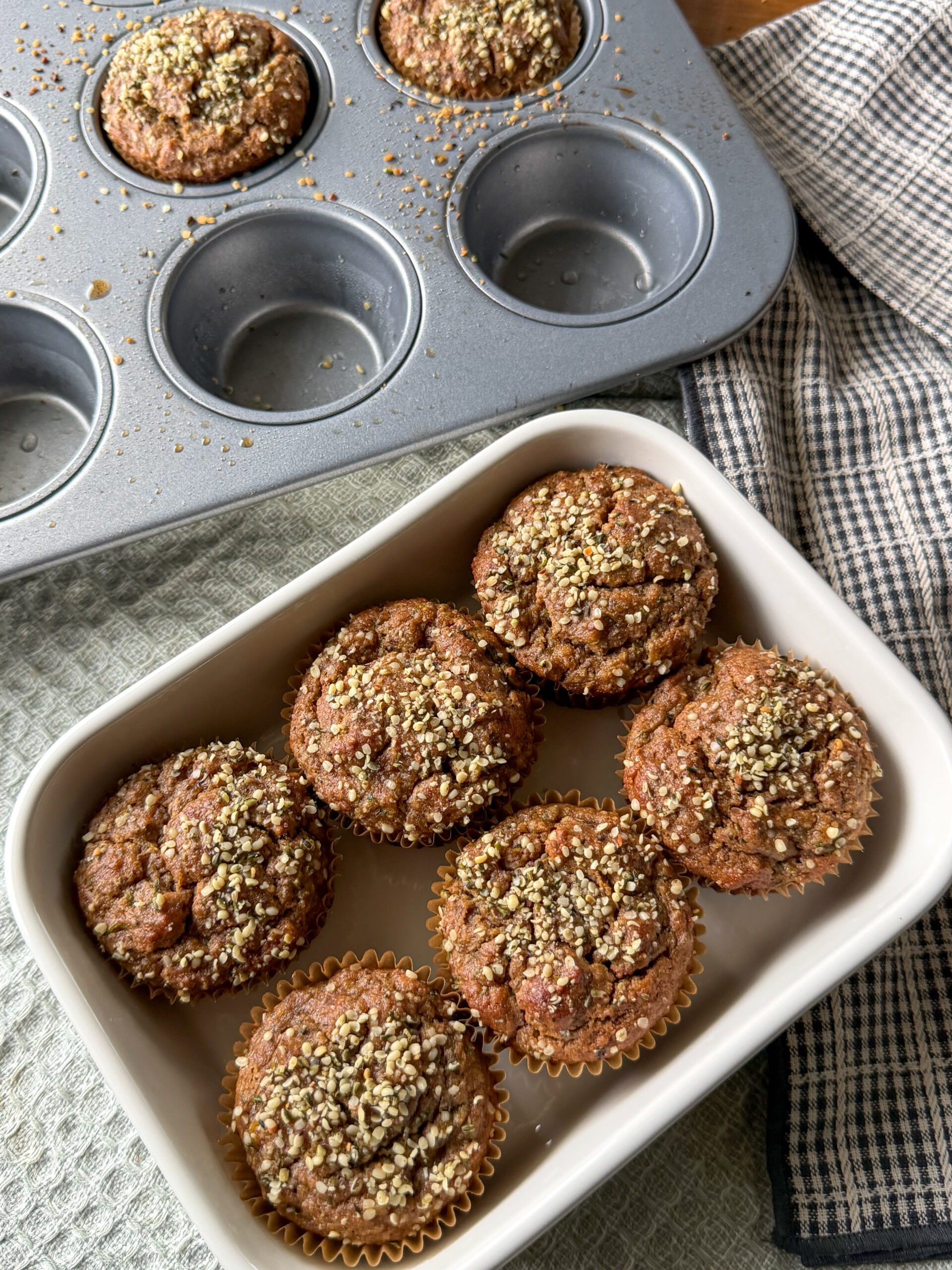 Protein Banana Zucchini Muffins (kid-friendly, easy box mix hack)
