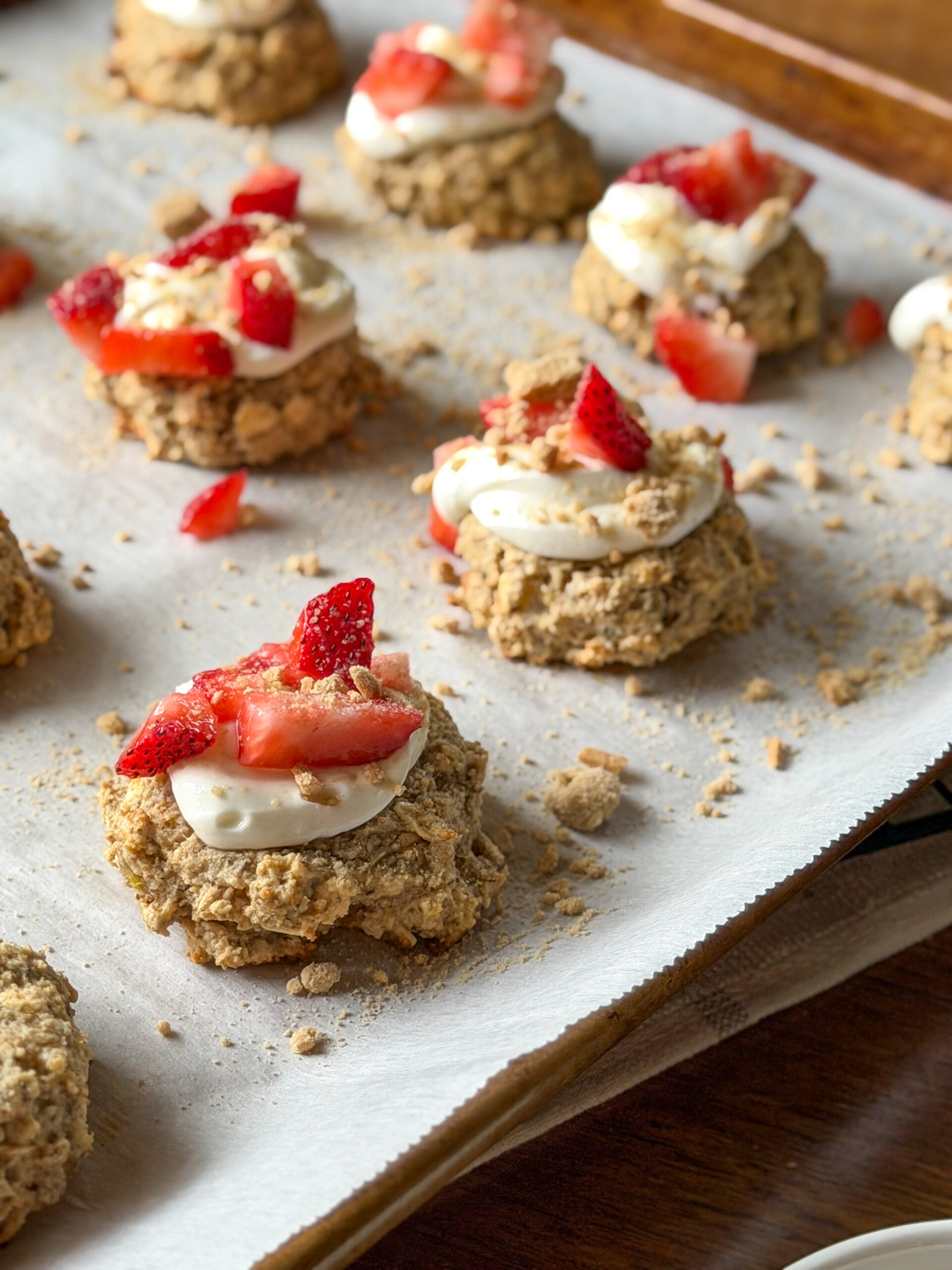 healthy strawberry oatmeal cookies for toddlers