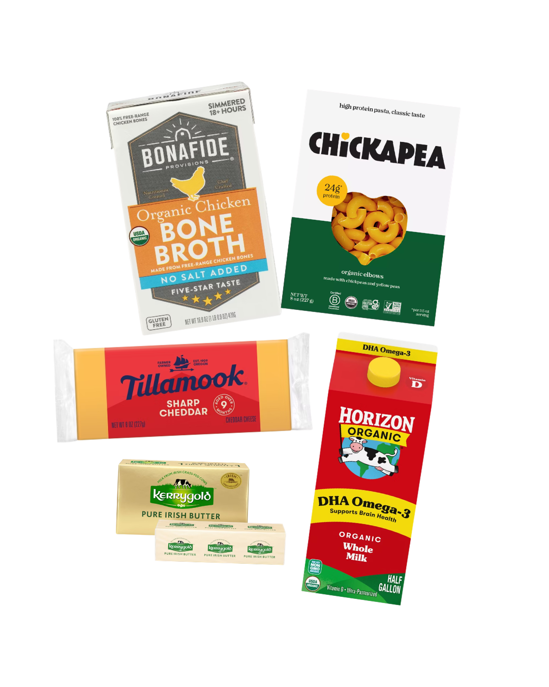 ingredients for bone broth mac and cheese