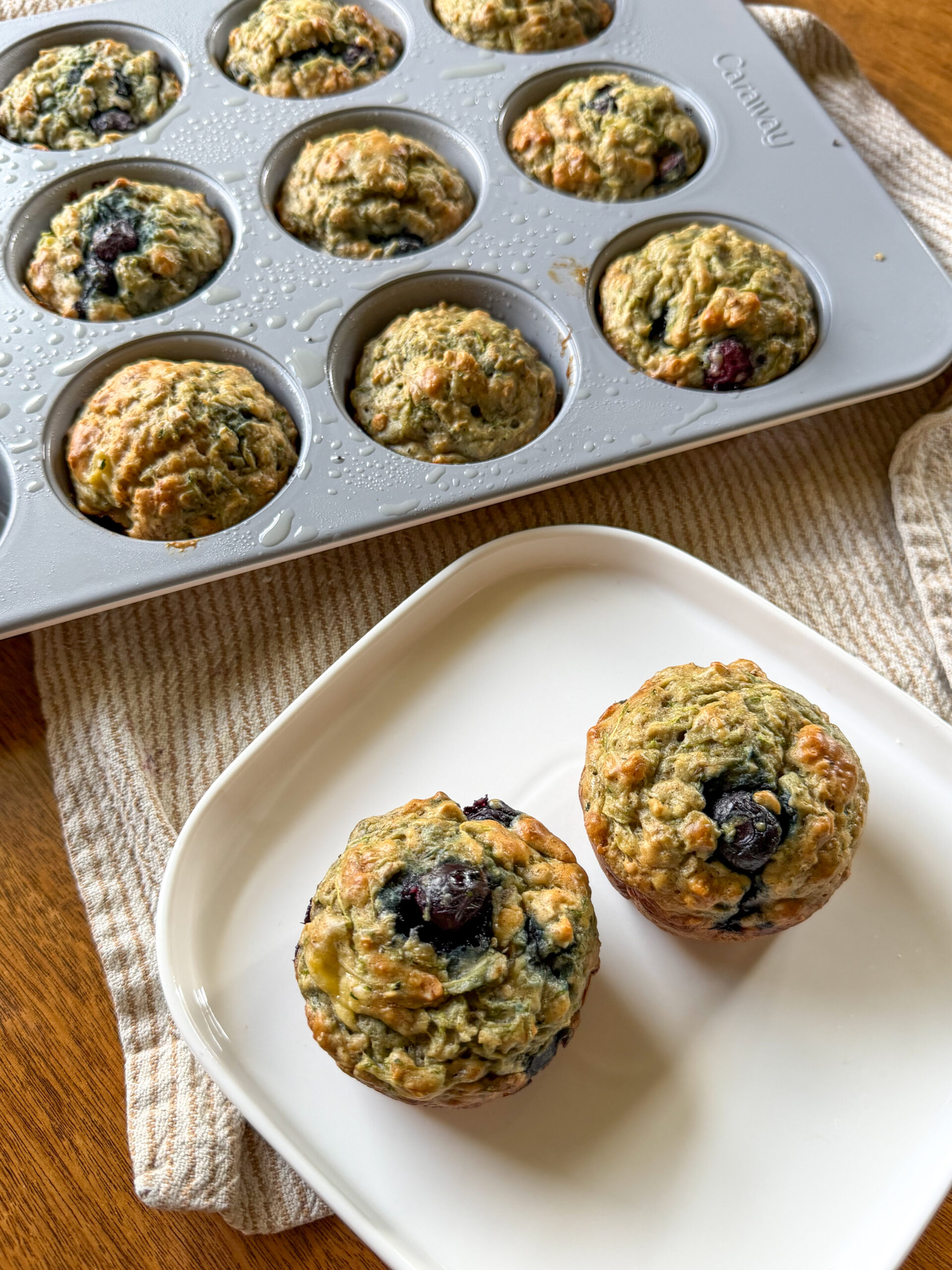 Banana Zucchini Muffins for Toddlers (simple, no added sugar)