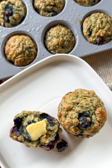 Banana Zucchini Muffins for Toddlers (simple, no added sugar)