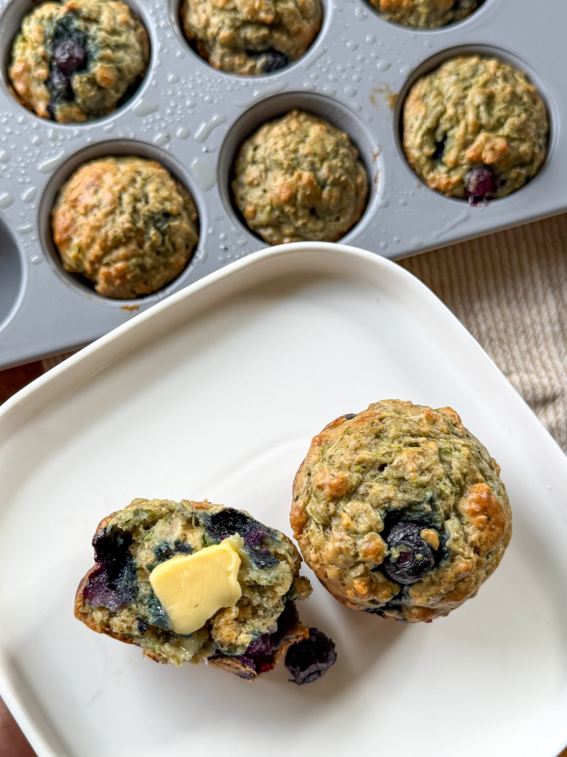 Banana Zucchini Muffins for Toddlers (simple, no added sugar)
