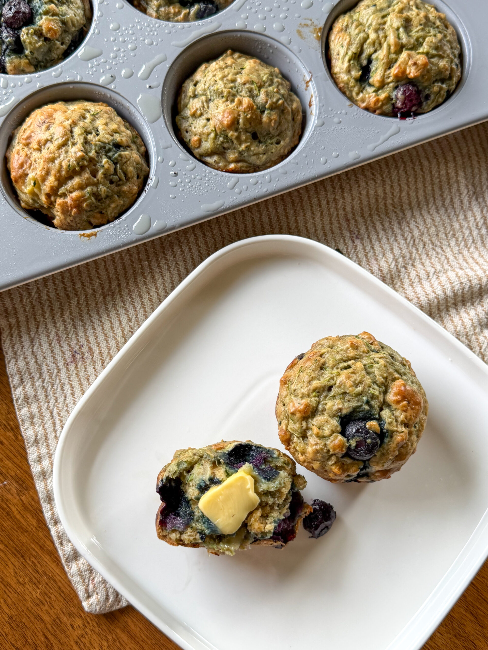 Banana Zucchini Muffins for Toddlers and babies (simple, no added sugar)