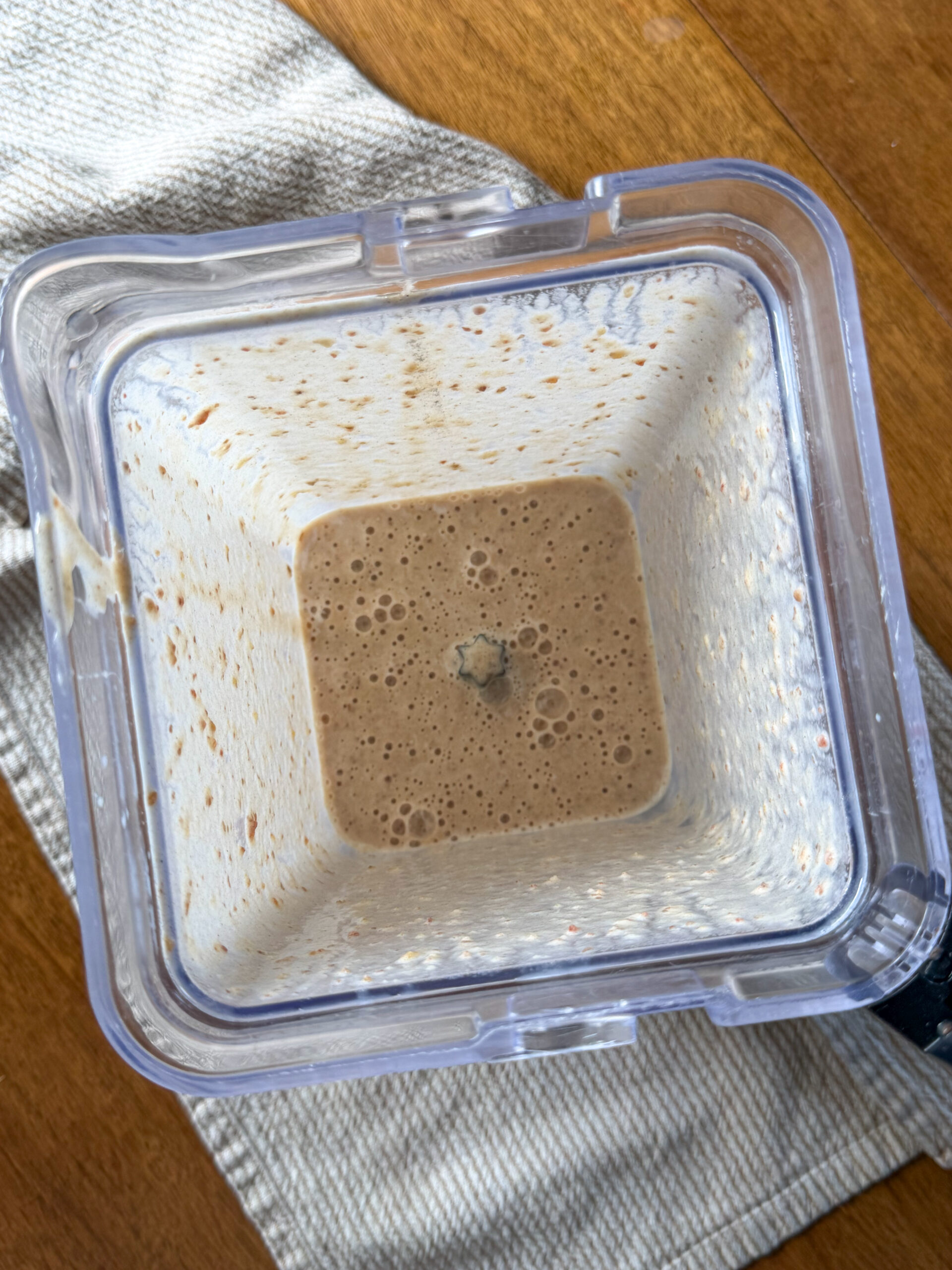blending the date milk base