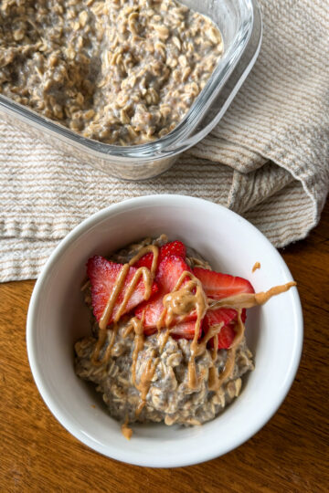 easy vanilla overnight oats for toddlers, mush overnight oats copycat
