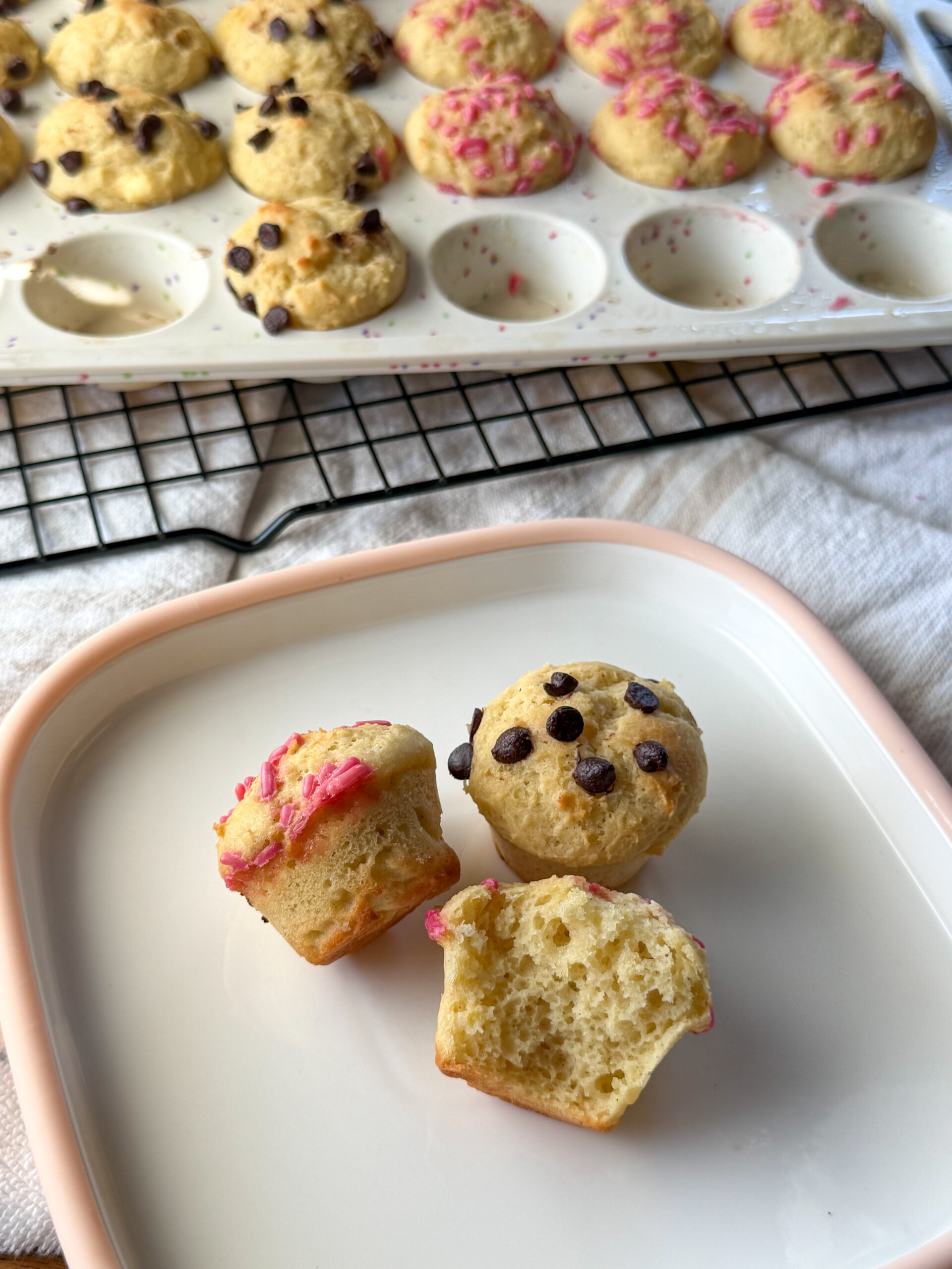 Greek Yogurt Mini Muffins for toddlers (healthy, better than Little Bites!)
