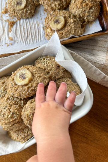 soft banana bread cookies for toddlers