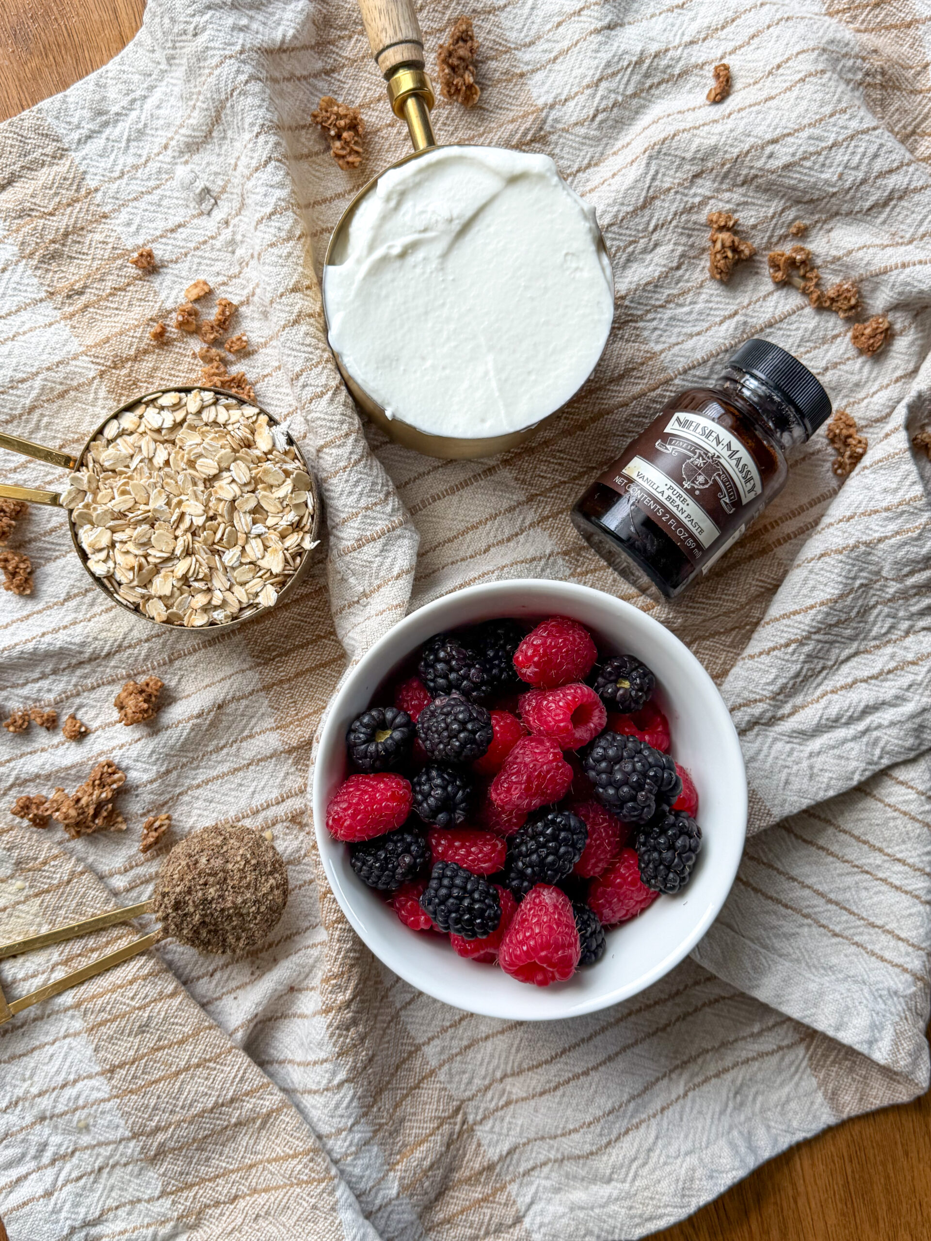 ingredients for Mixed Berry Yogurt Popsicles (only 5 simple ingredients)