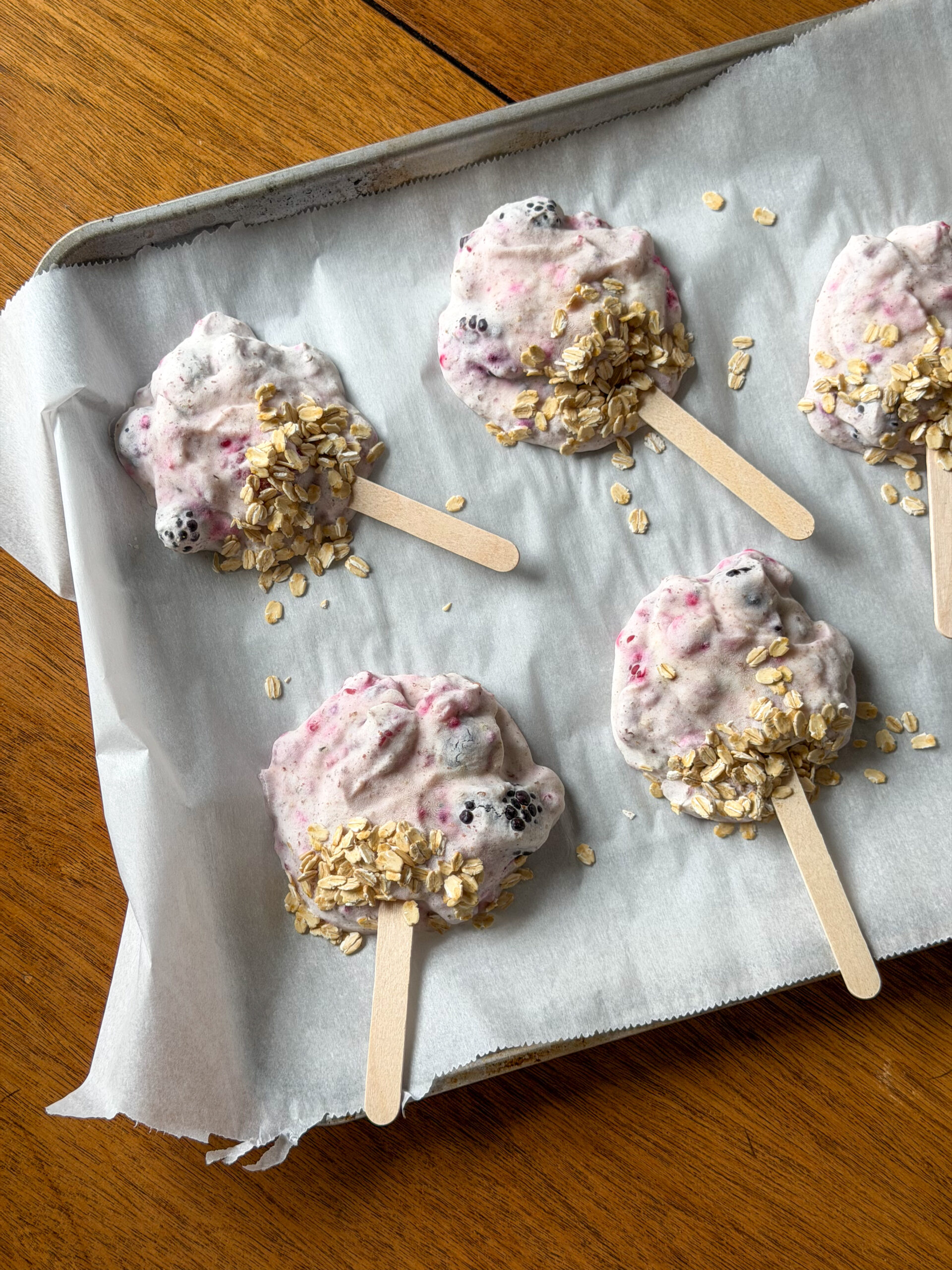 Mixed Berry Yogurt Popsicles (only 5 simple ingredients)