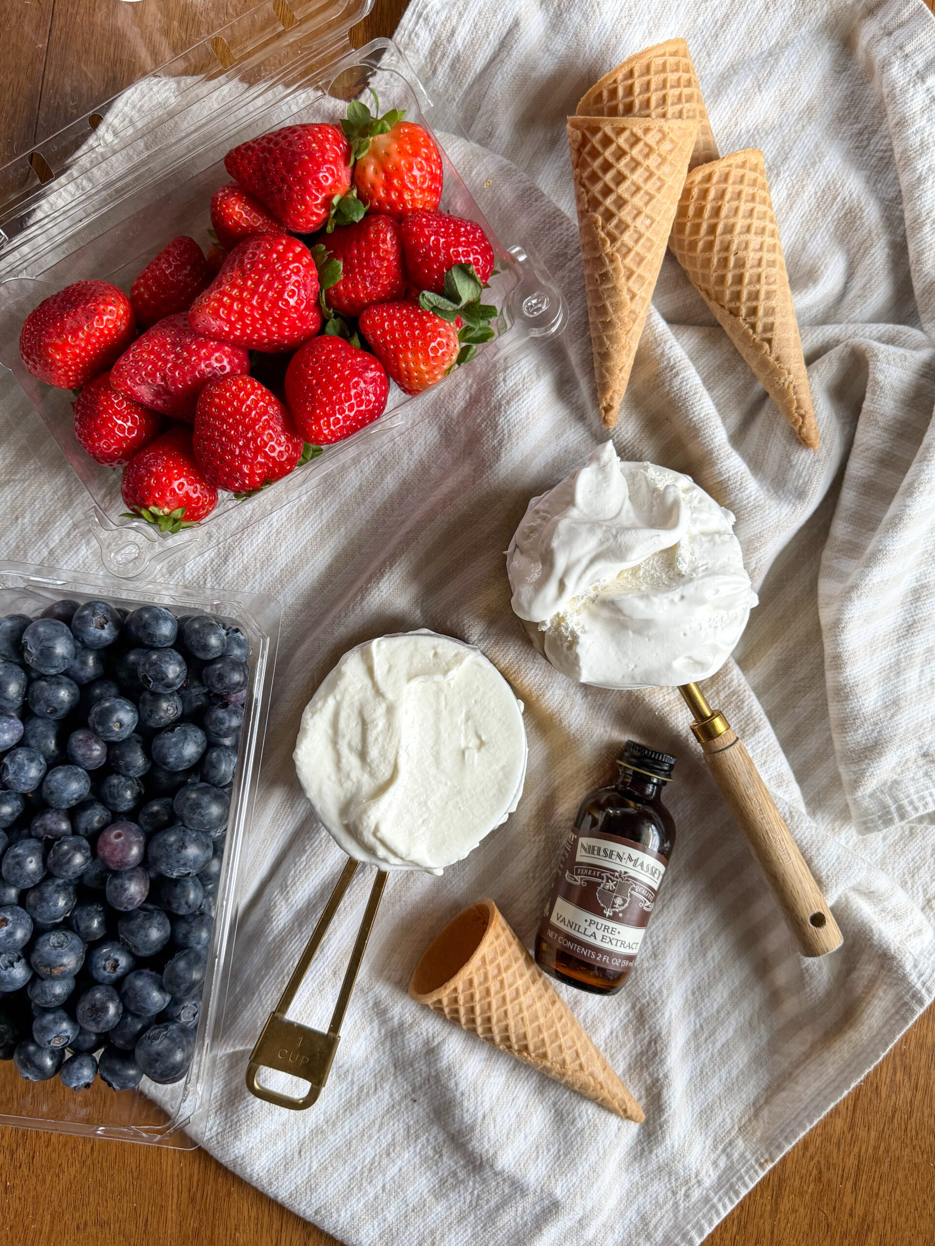 ingredients for Frozen Yogurt for Kids (easy, soft serve cones)