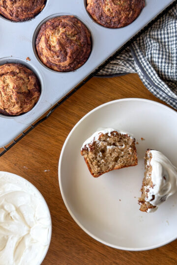 healthy cinnamon roll muffins for toddlers