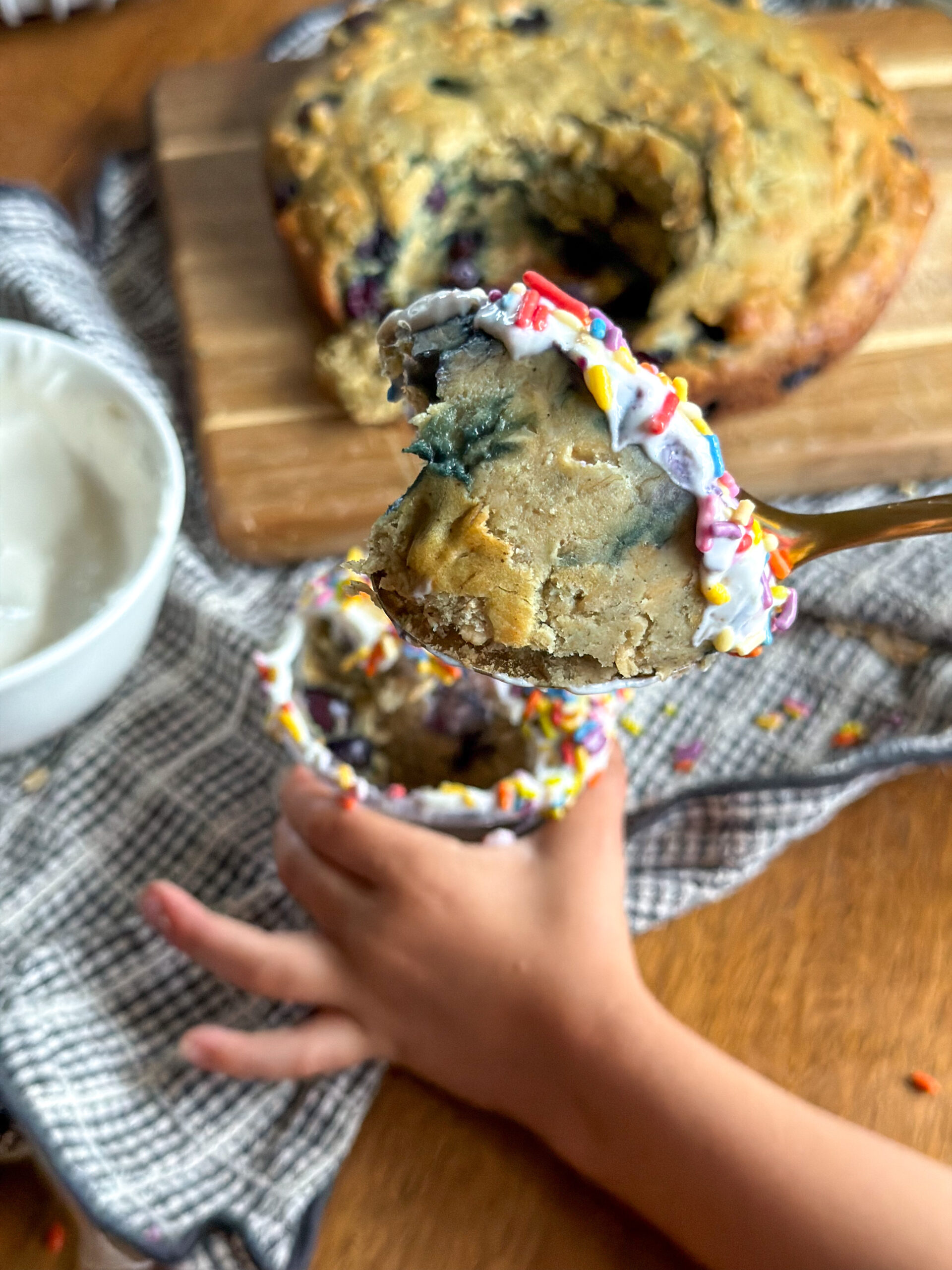 Blueberry Banana Cake for Kids (easy to make, no added sugar!)