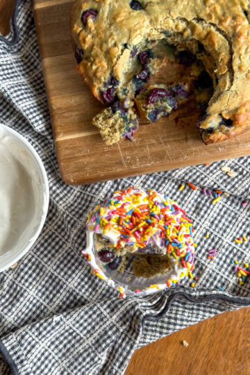 healthy blueberry banana cake for toddlers