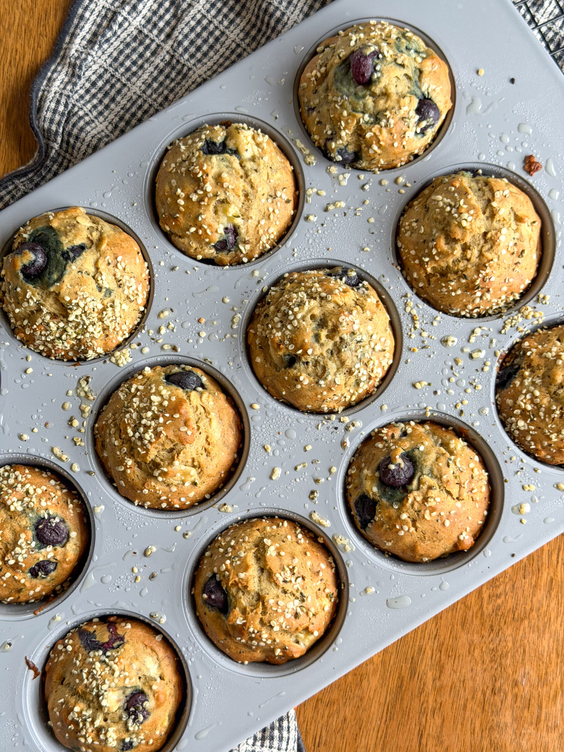 Healthy Blueberry Banana Muffins (easy to make, no added sugar)