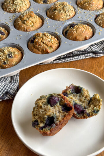healthy blueberry banana muffins for toddlers and kids