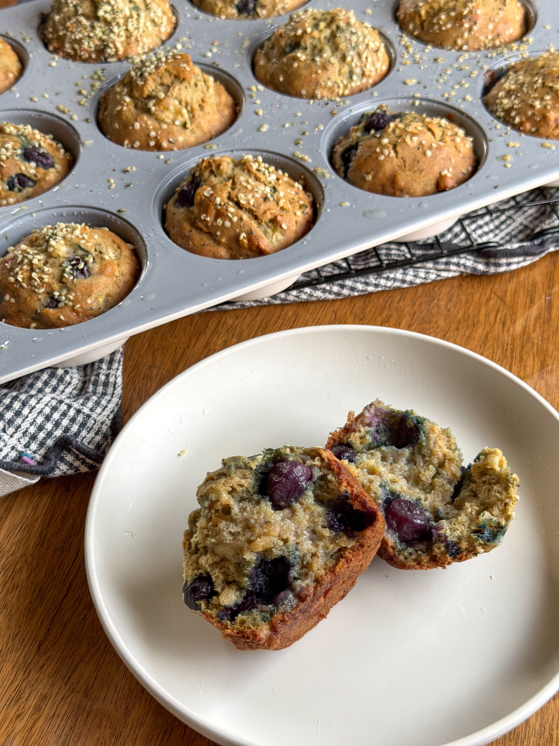 Healthy Blueberry Banana Muffins for toddlers (easy to make, no added sugar)