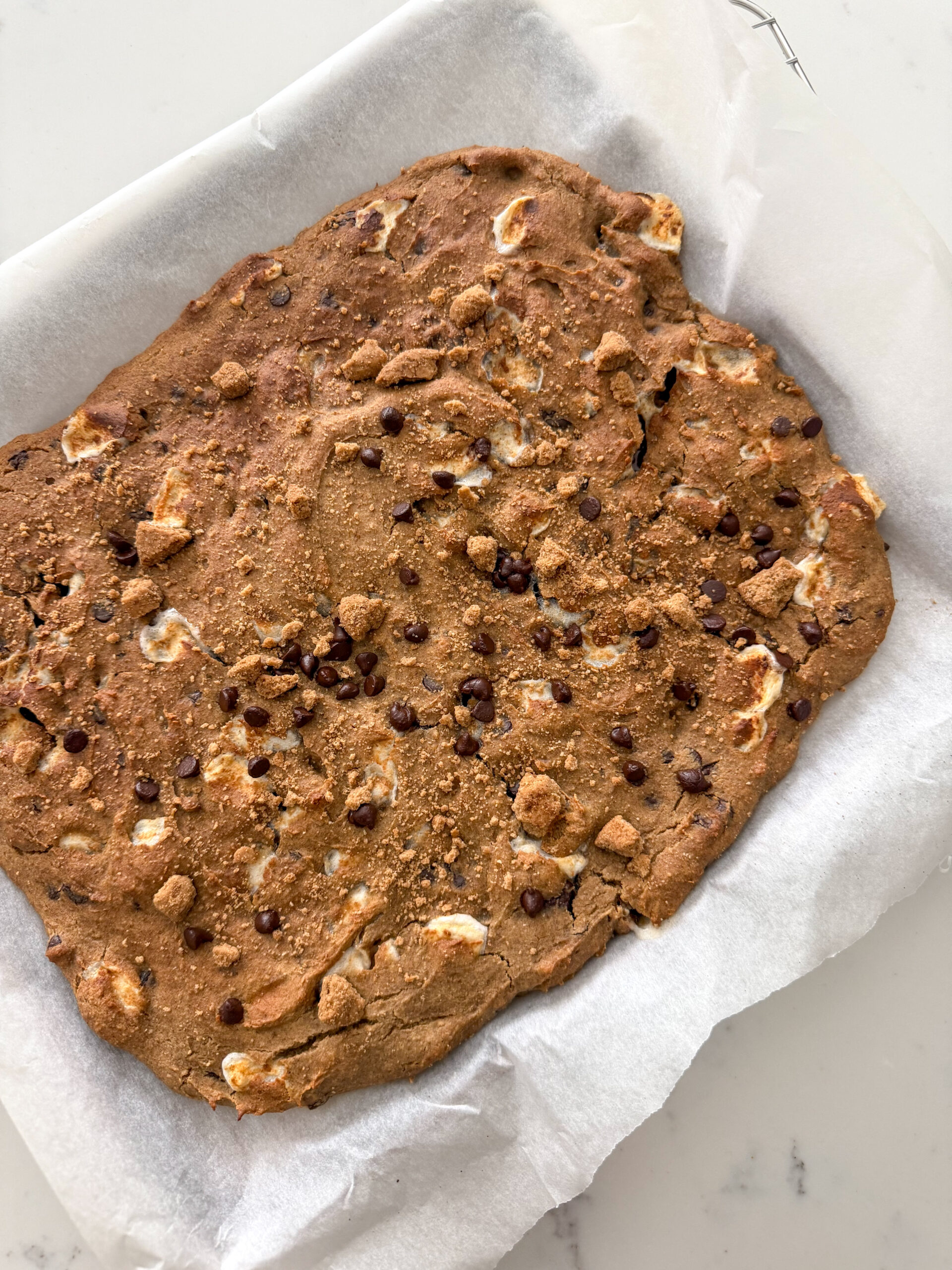 Chickpea Blondies (easy s'mores cookie bars)