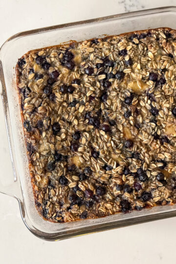 banana blueberry baked oatmeal