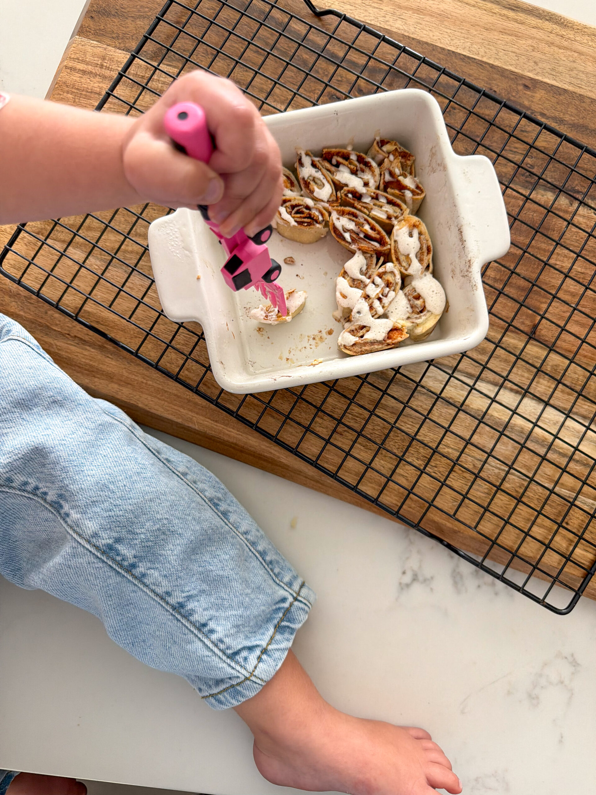 tortilla cinnamon roll bites for kids