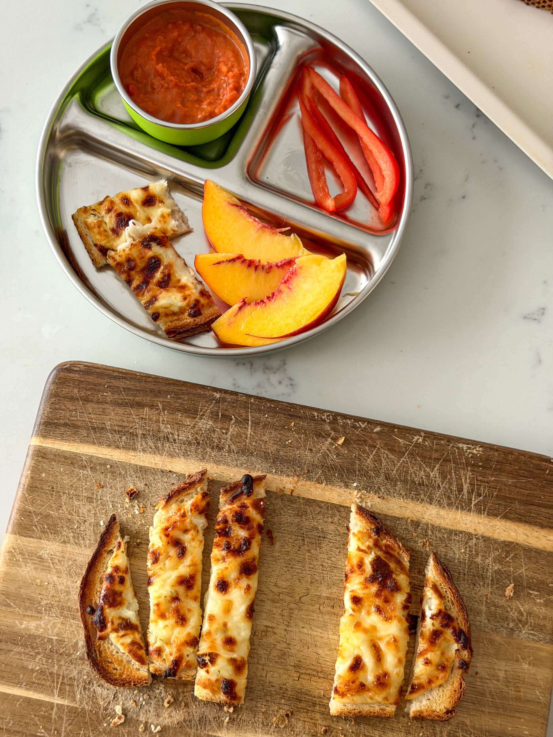 Air Fryer Cottage Cheese Toast for toddlers, kid friendly lunch (easy high protein lunch for kids)