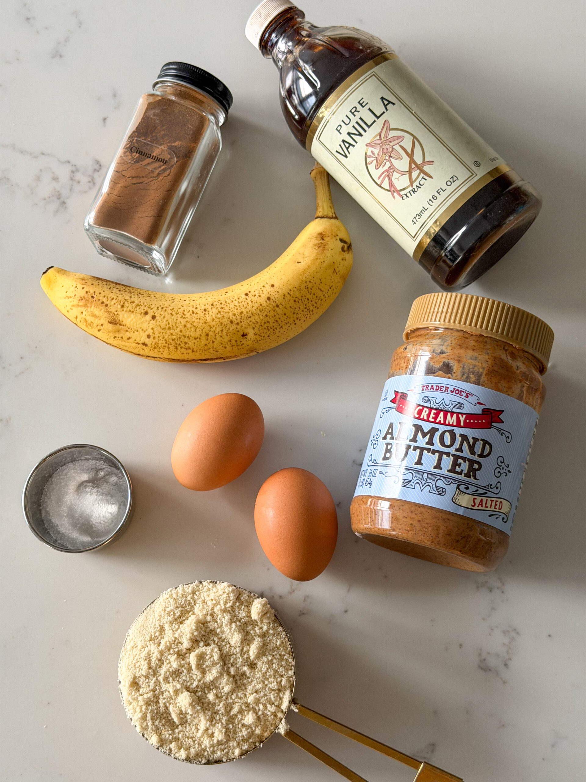 ingredients for the Cinnamon Roll Banana Bread (easy to make, no added sugar!)