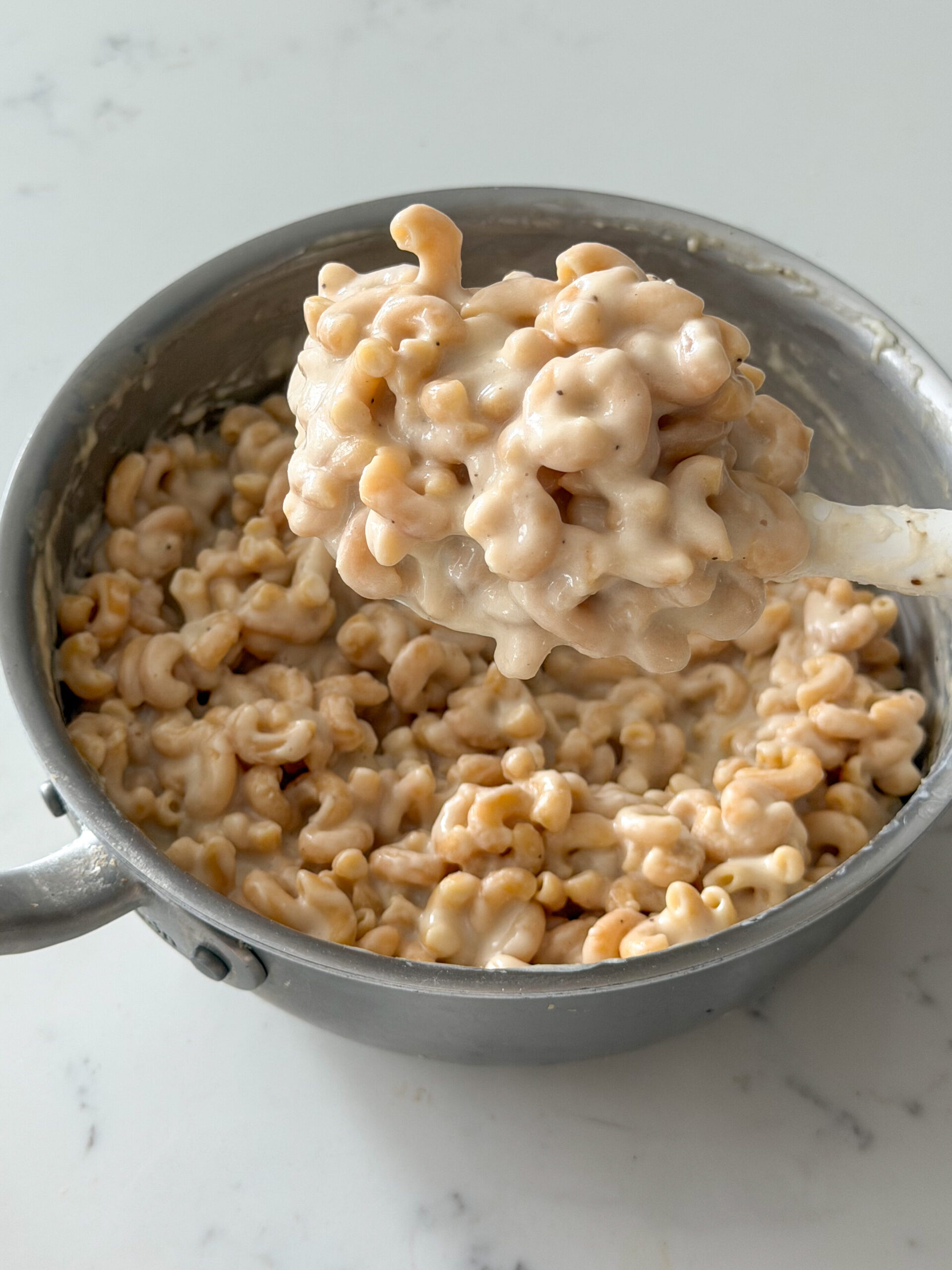 White Bean Mac and Cheese (easy to make, high fiber)