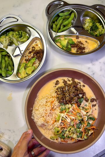 Easy Beef Broth Bowl with Coconut Curry Sauce