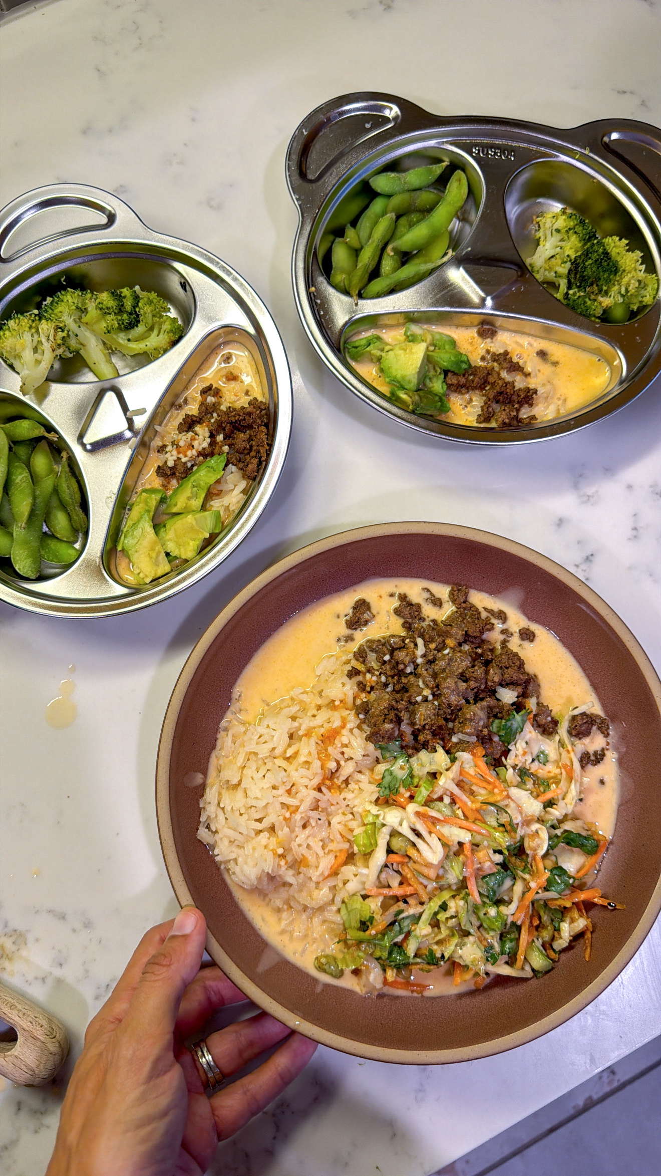 Easy Beef Broth Bowl with Coconut Curry Sauce