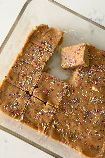 Chickpea Cookie Dough Bars for kids (easy no-bake snack, high fiber)