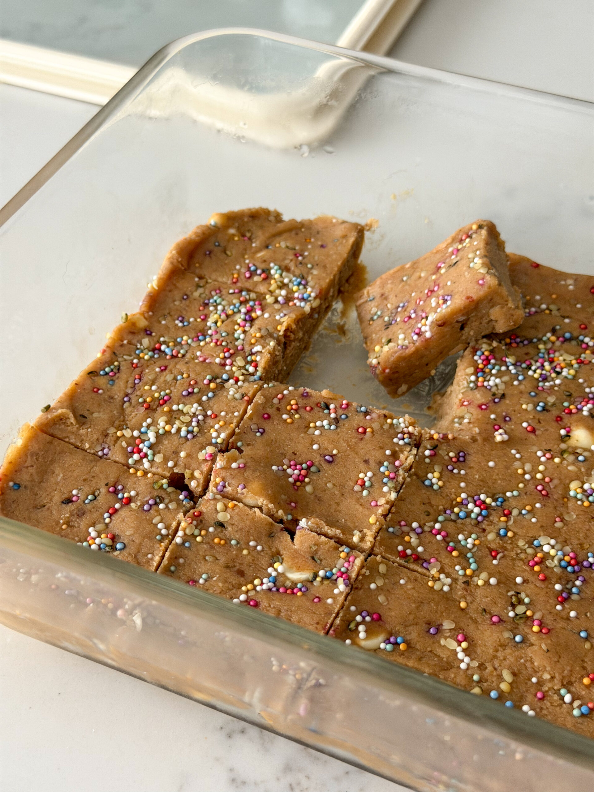 Chickpea Cookie Dough Bars for toddlers (easy no-bake snack, high fiber)