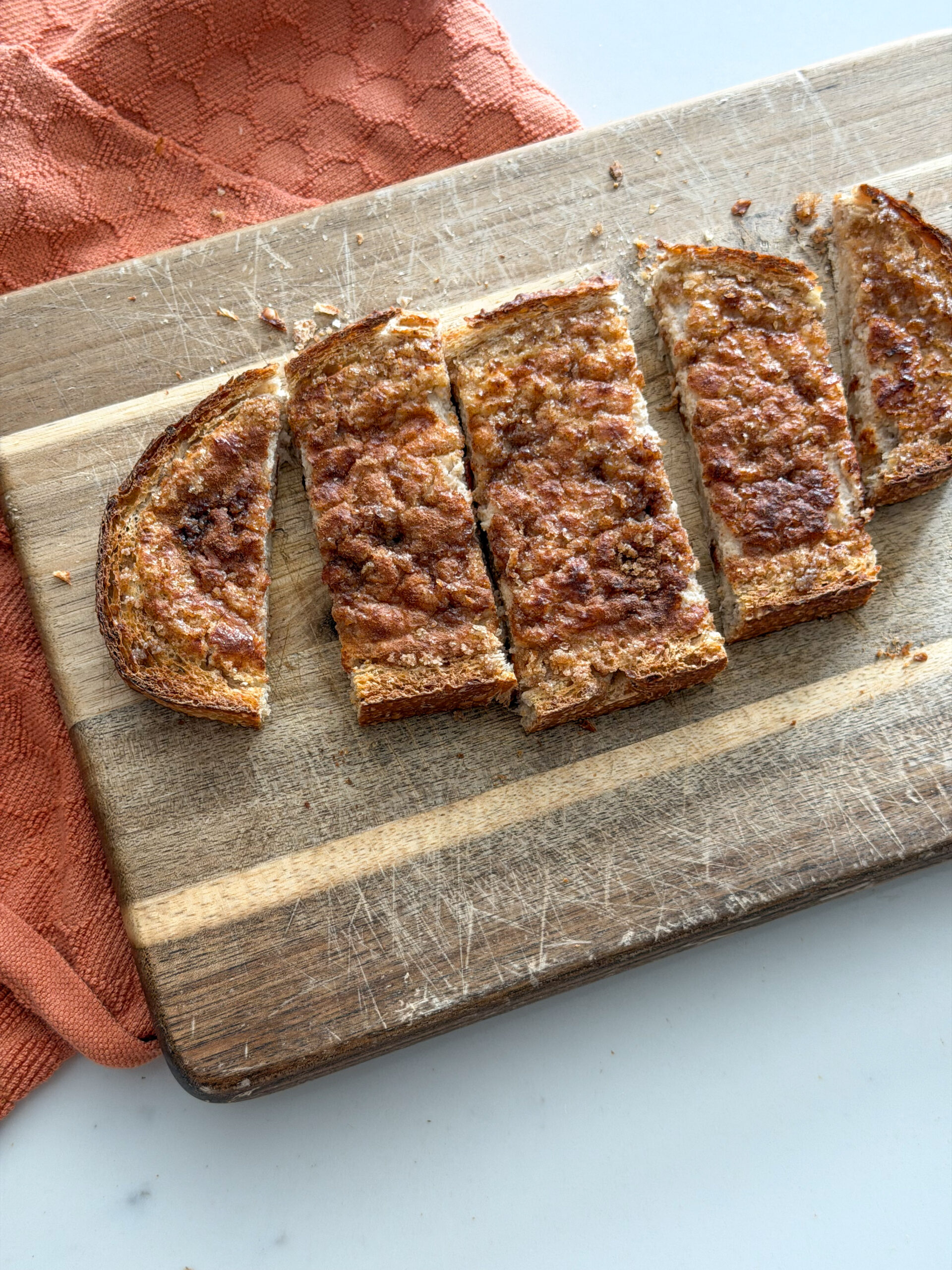 Cinnamon Cottage Cheese Toast for toddlers and kid friendly breakfast (easy high protein breakfast)