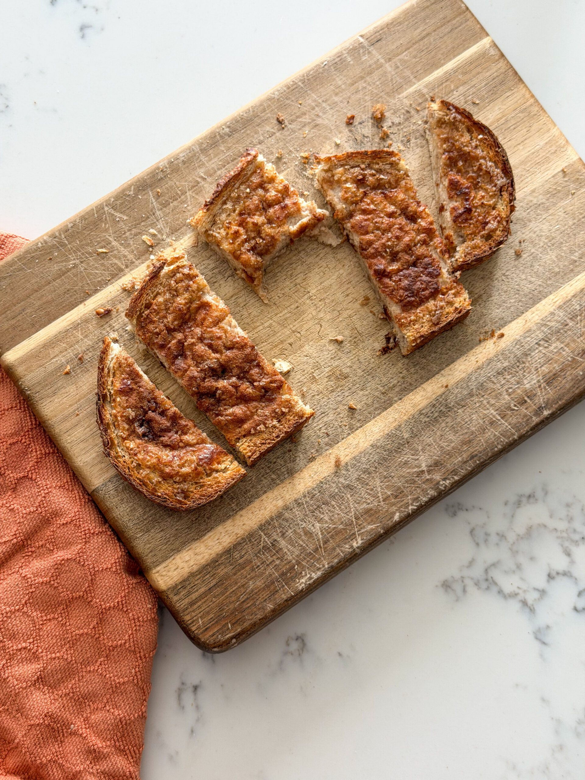 Cinnamon Cottage Cheese Toast for toddlers and kid friendly breakfast (easy high protein breakfast)