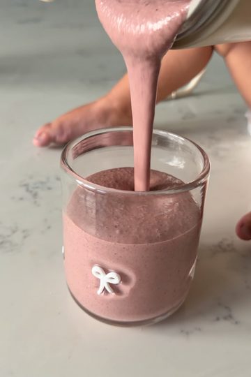 cherry smoothie for kids and toddlers