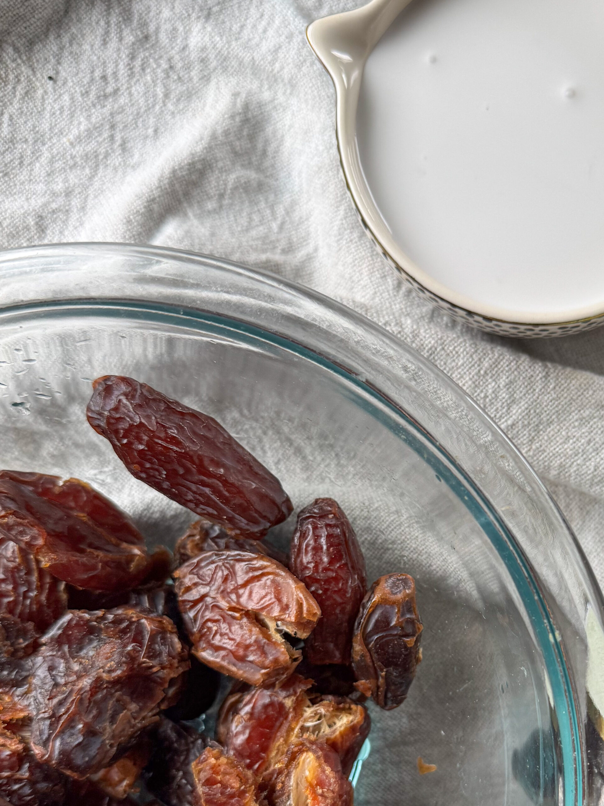 ingredients for the date caramel sauce