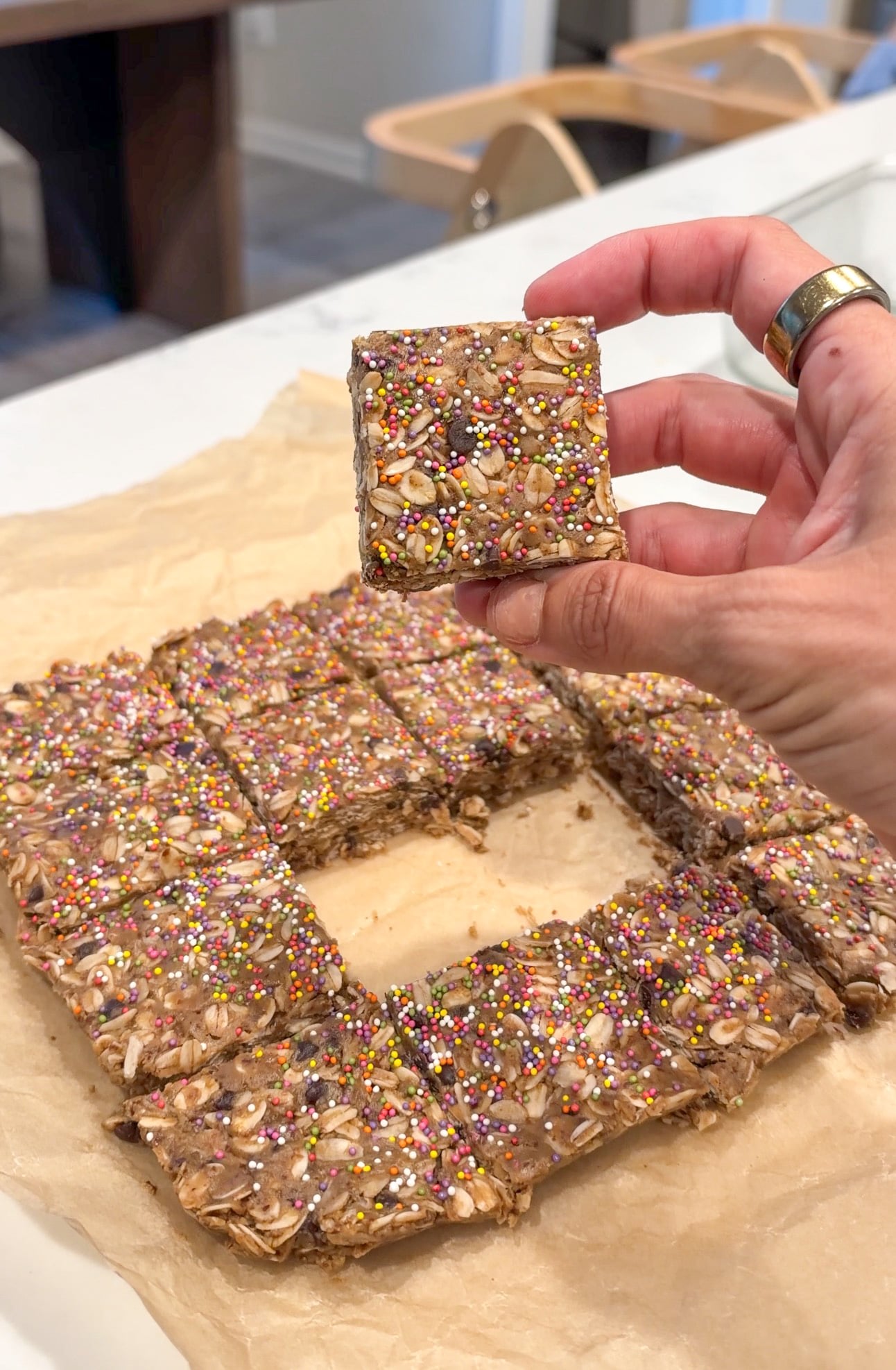 No Bake Granola Bars for kids (easy, high fiber toddler snack)