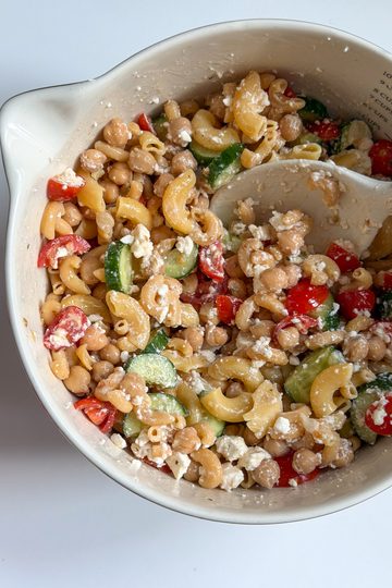 easy chickpea pasta salad for kids