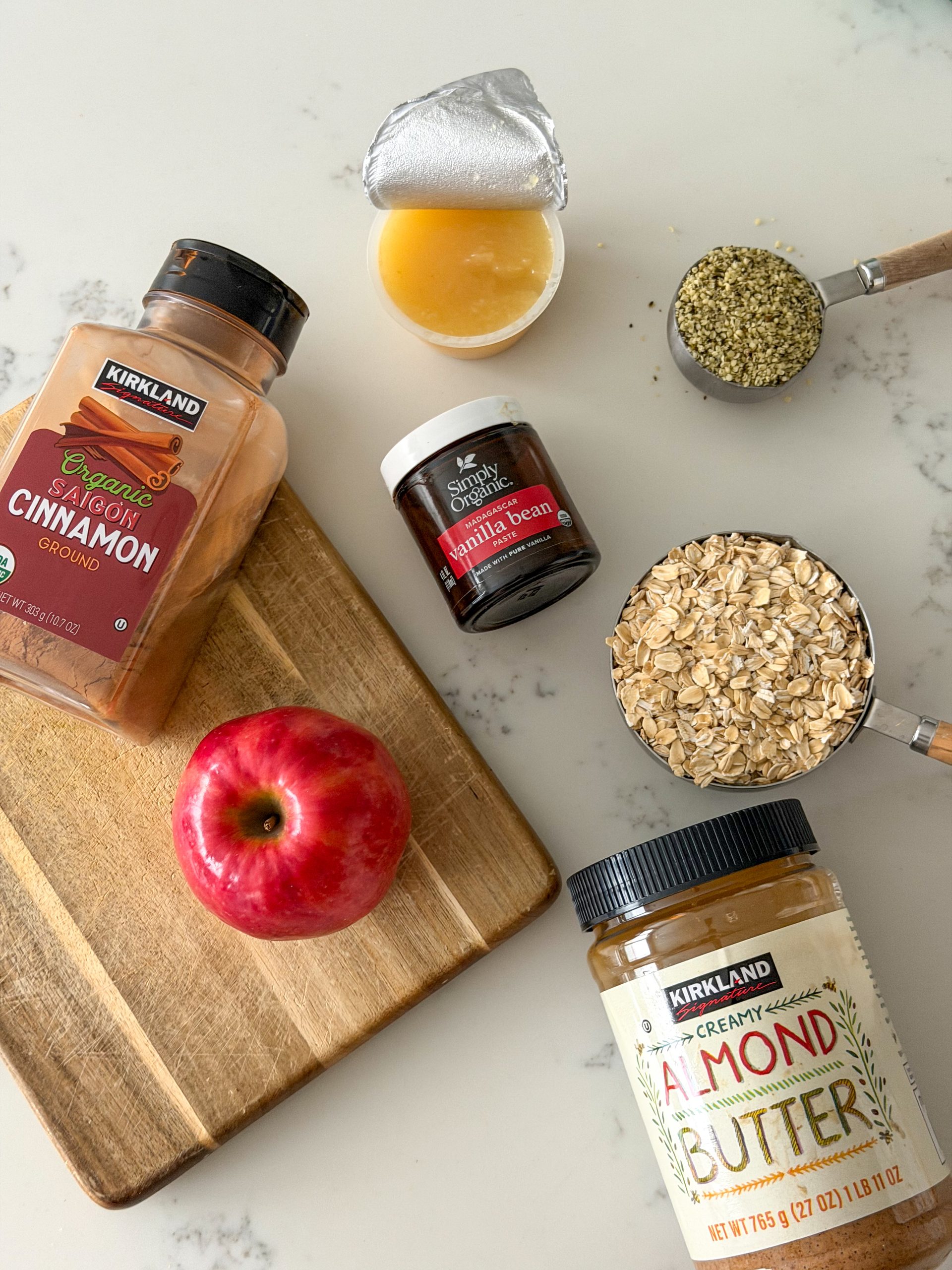 ingredients for Applesauce Oatmeal Bars for Toddlers (easy, no added sugar!)