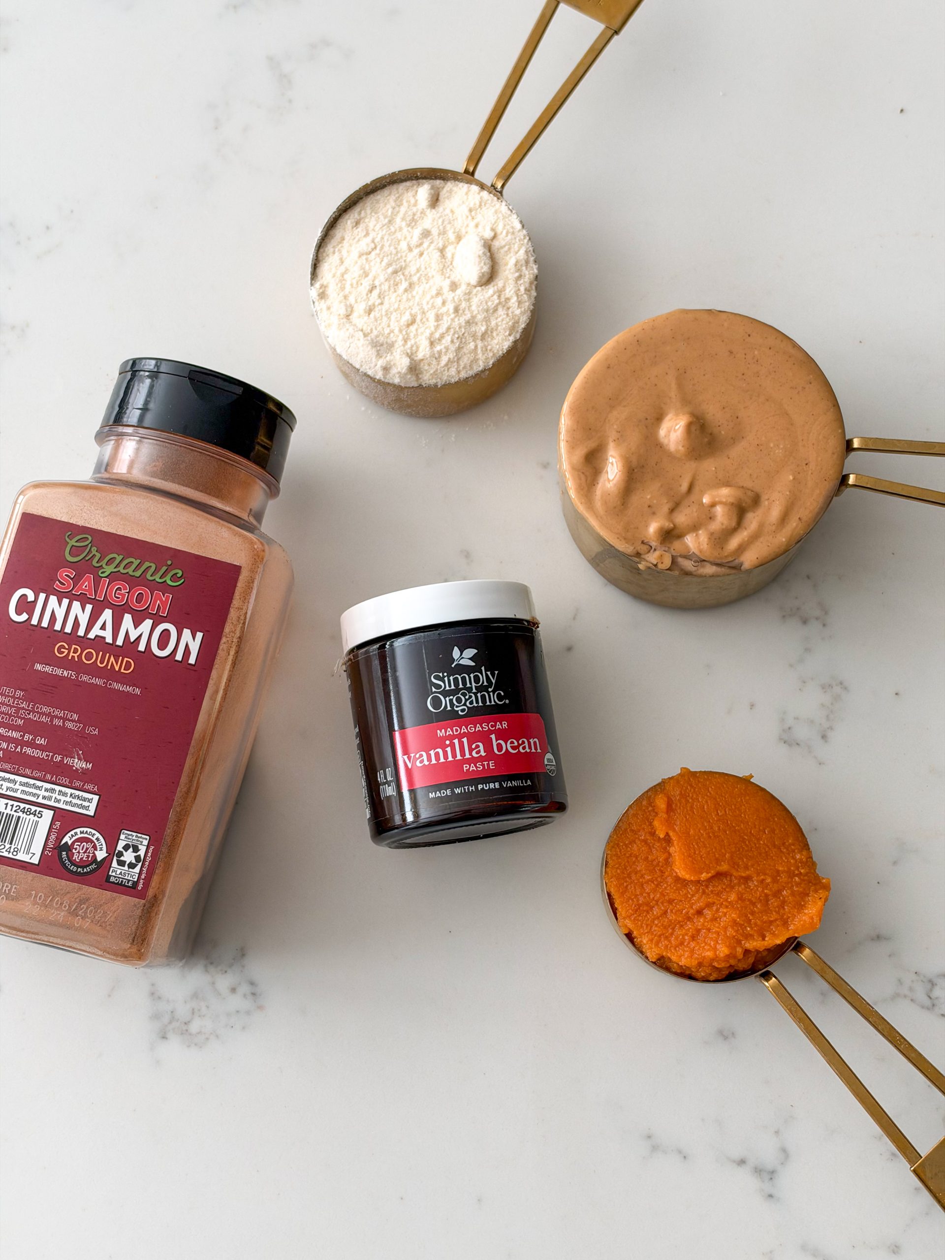 ingredients for Pumpkin Peanut Butter Cookies for toddlers, kid friendly snack (no bake, easy to make)